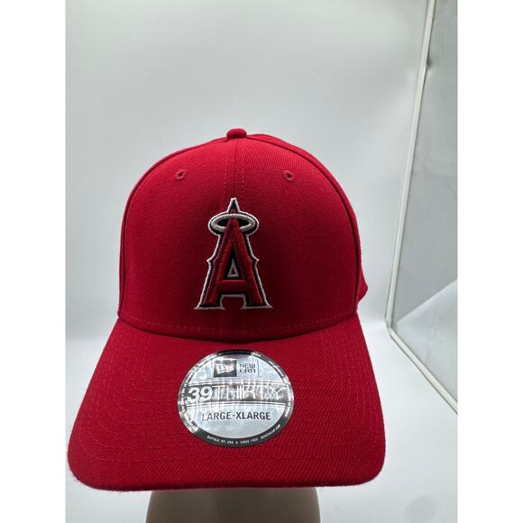 Los Angeles Angels MLB Red New Era 39Thirty Stretch Fitted Hat Mens L/XL - Picture 1 of 6